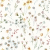 Picture of Heidi Yellow Watercolor Florals Wallpaper