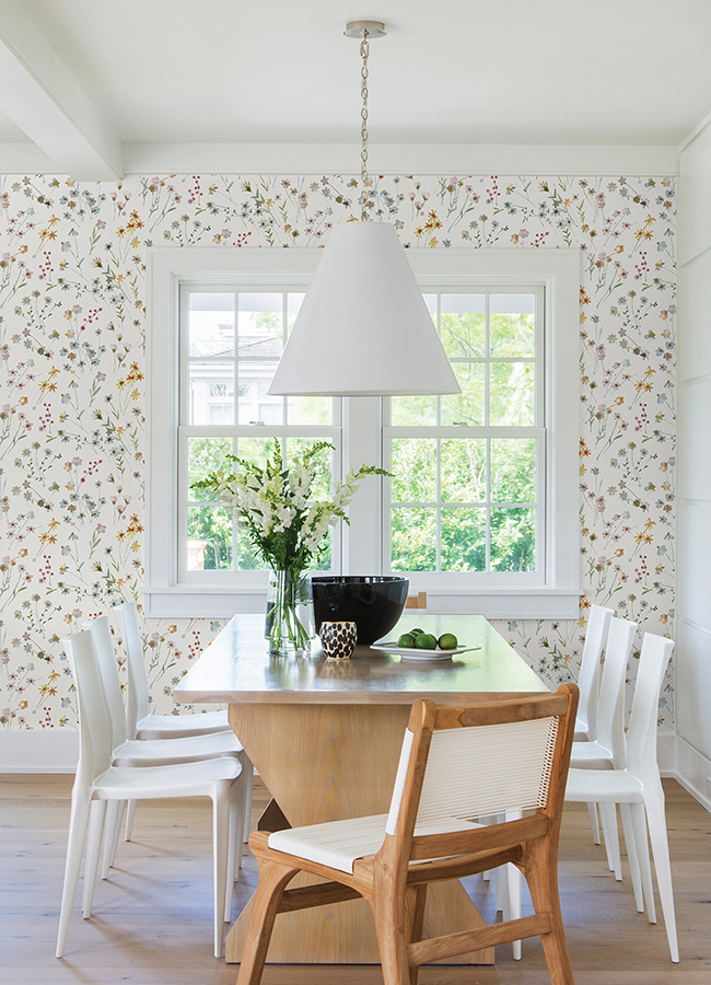 2980-26174 - Heidi Yellow Watercolor Florals Wallpaper - by Advantage