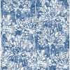 Picture of Dori Blue Painterly Floral Wallpaper