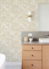 Picture of Dori Gold Painterly Floral Wallpaper