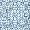 Picture of Izeda Blue Floral Tile Wallpaper