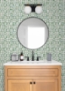 Picture of Izeda Green Floral Tile Wallpaper