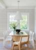 Picture of Sala White Plaid Wallpaper