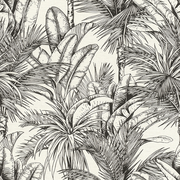 Picture of Serra White Palm Wallpaper