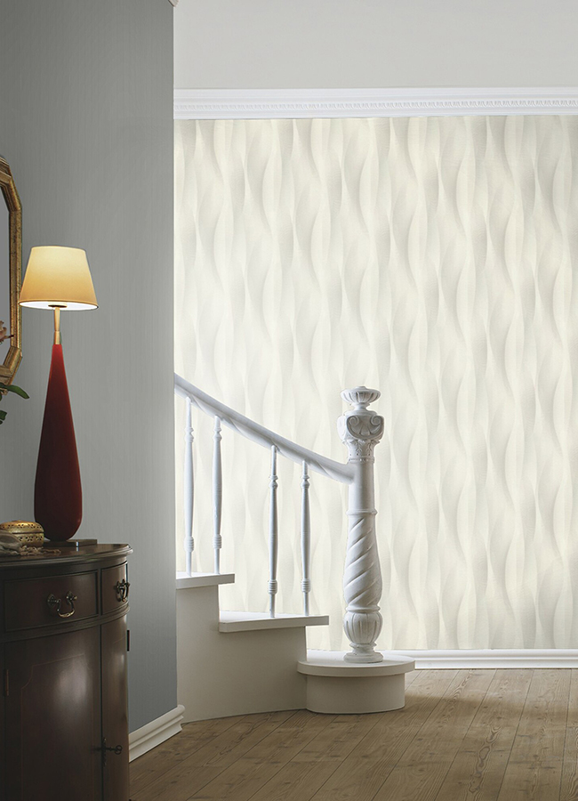 2980651508 Currin Light Grey Wave Wallpaper by Advantage