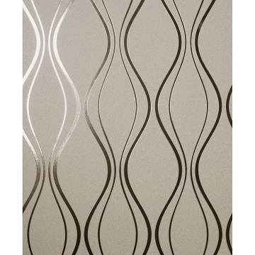 Picture of Odie Beige Contour Wave Wallpaper