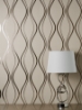 Picture of Odie Beige Contour Wave Wallpaper