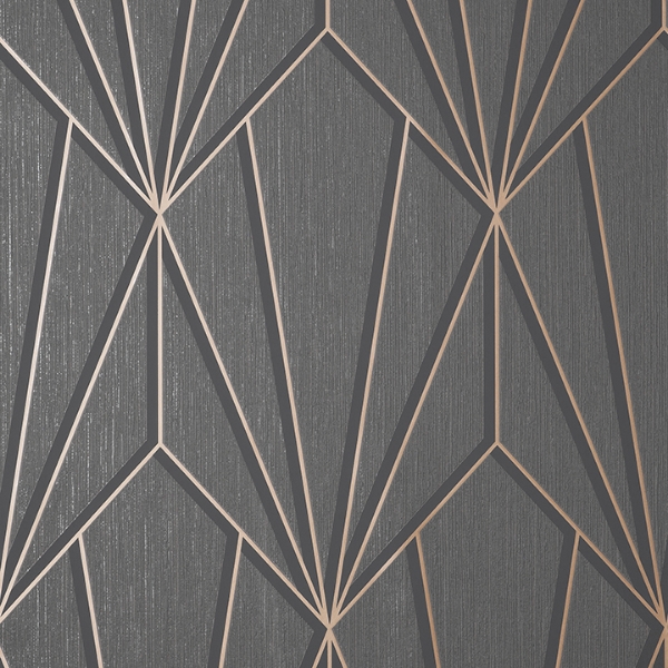 Picture of Silas Charcoal Geo Wallpaper