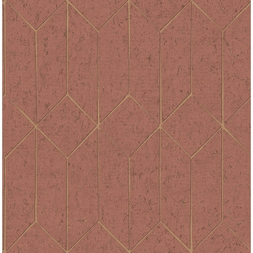 Picture of Hayden Raspberry Concrete Trellis Wallpaper