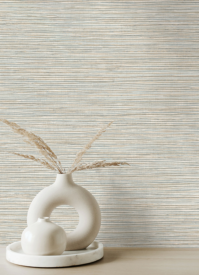 4125 26719 Alton Light Blue Faux Grasscloth Wallpaper By Advantage   0068121 Alton Light Blue Faux Grasscloth   