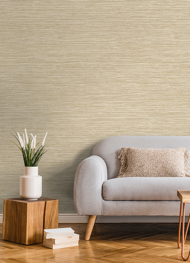 412526720 Alton Wheat Faux Grasscloth Wallpaper by Advantage