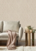 Picture of Ember Taupe Geometric Basketweave Wallpaper