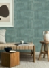 Picture of Jasper Teal Block Texture Wallpaper