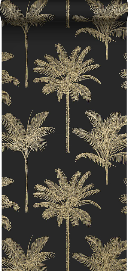 DD139322 - Taj Black Palm Trees Wallpaper - by ESTA Home