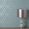 Picture of Malcolm Teal Geo Wallpaper