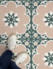 Picture of Pink Daphne Peel and Stick Floor Tiles
