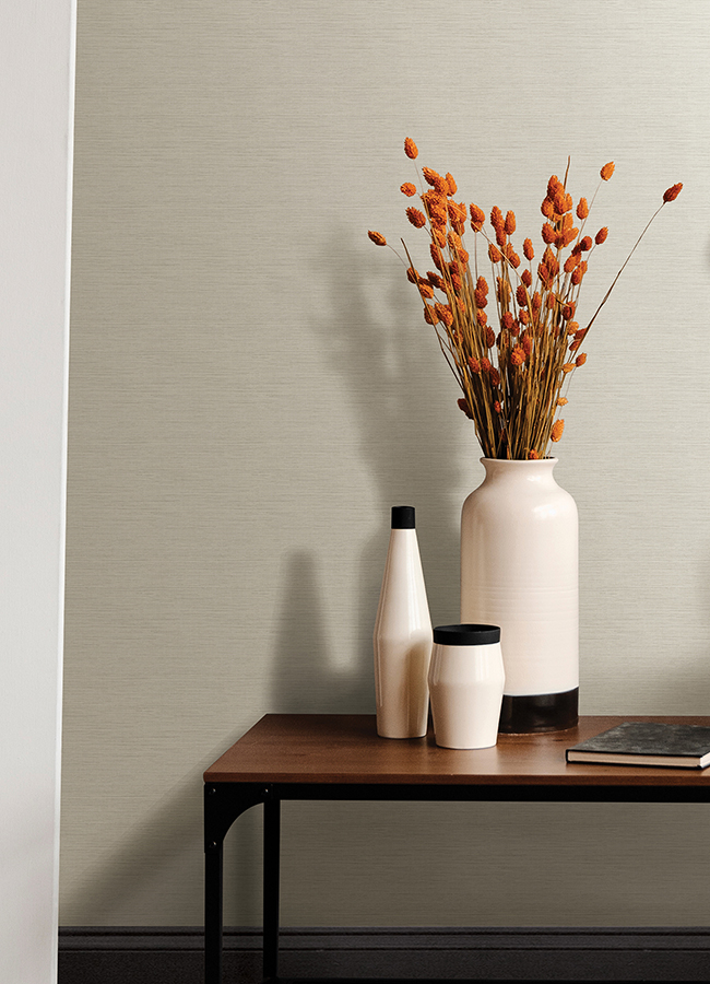 404624281 Agave Light Grey Faux Grasscloth Wallpaper by AStreet