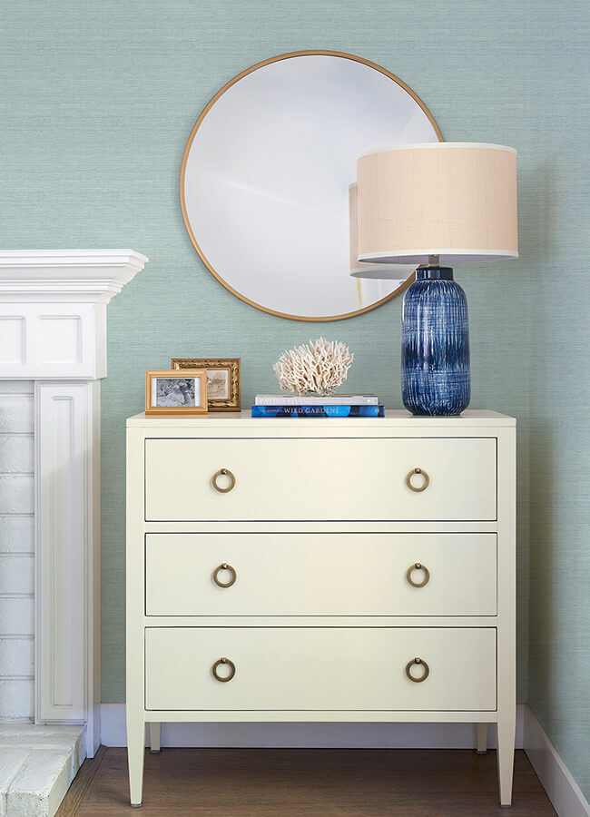 404624282 Agave Aqua Faux Grasscloth Wallpaper by AStreet Prints