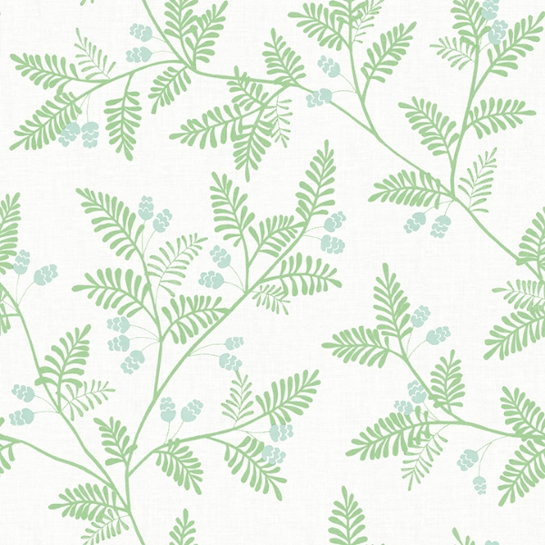 4074-26600 - Ardell Light Green Botanical Wallpaper - by A-Street Prints