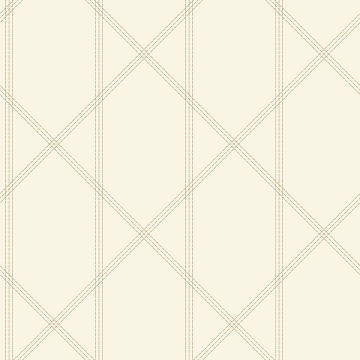 Picture of Walcott Cream Stitched Trellis Wallpaper