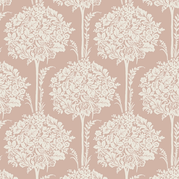 Picture of Zaria Apricot Topiary Wallpaper