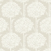 Picture of Zaria Taupe Topiary Wallpaper
