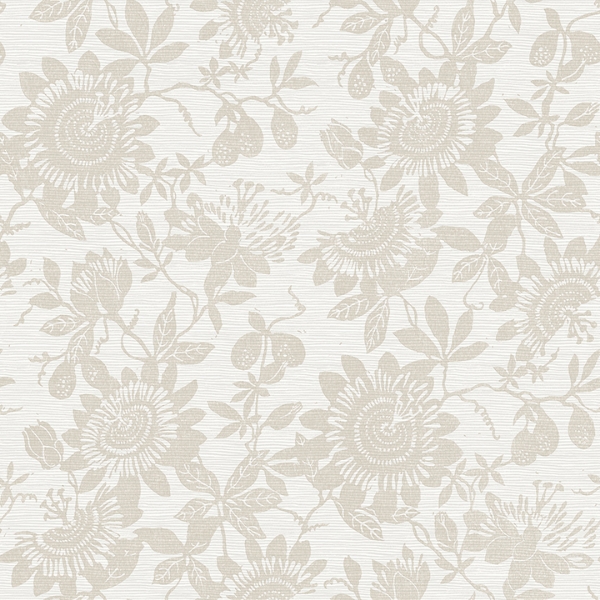 Picture of Helen Taupe Floral Trail Wallpaper