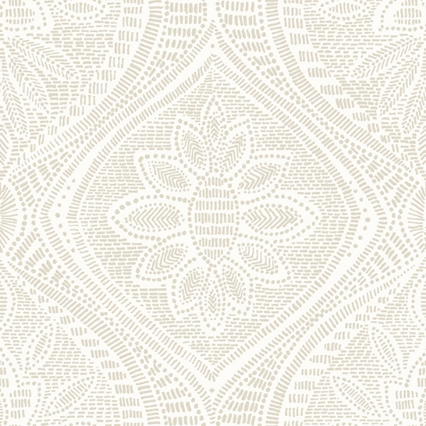 Picture of Scout Light Grey Floral Ogee Wallpaper