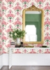 Picture of Bow Damask Pink Peel and Stick Wallpaper