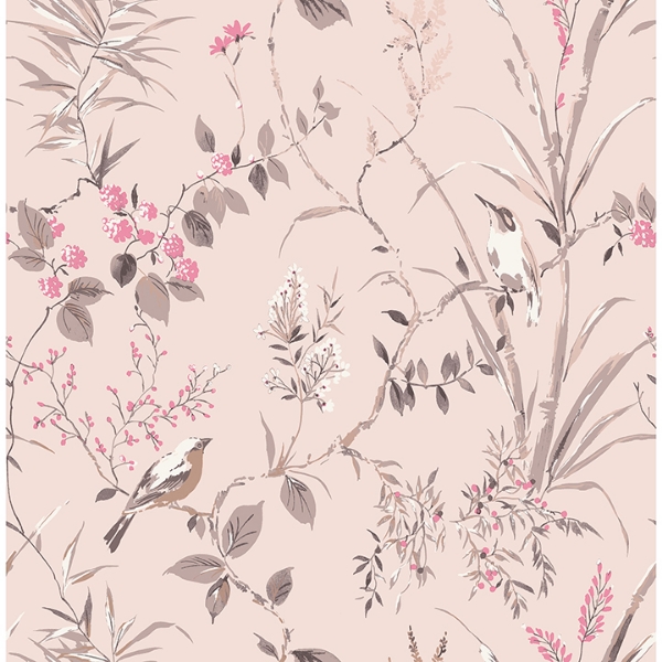 Picture of Mariko Blush Floral Wallpaper