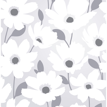 Picture of Mia Silver Floral Wallpaper