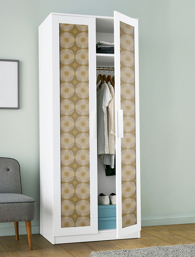 JHS5035 Mustard Superbloom Peel and Stick Wallpaper by Jen Hewett x