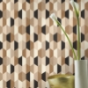 Picture of Anthony Black Wooden Hexagon Wallpaper