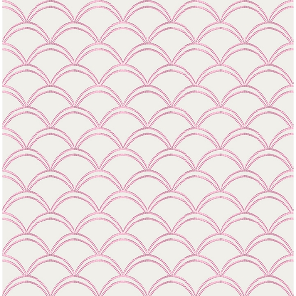 Picture of Pink Deco Wave Peel and Stick Wallpaper
