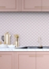 Picture of Pink Deco Wave Peel and Stick Wallpaper