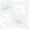 Picture of Seafoam Floweret Peel and Stick Wallpaper