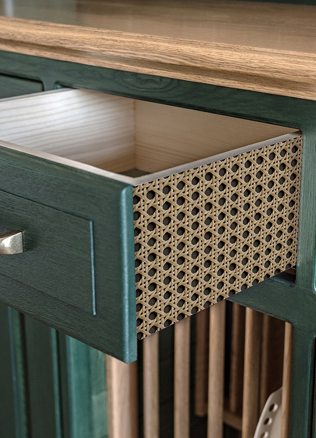 NUS4844 Honey Rattan Caning Peel and Stick Wallpaper by NuWallpaper