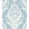 Picture of Arlie Light Blue Botanical Damask Wallpaper