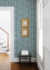 Picture of Myrtle Sea Green Abstract Stripe Wallpaper