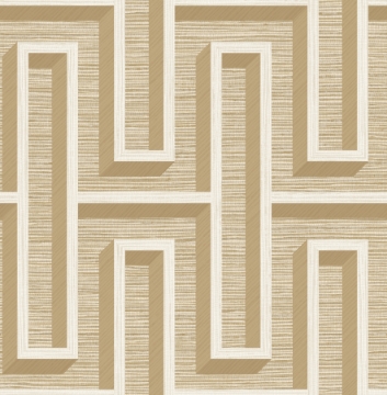 Picture of Henley Taupe Geometric Grasscloth Wallpaper