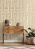 Picture of Henley Taupe Geometric Grasscloth Wallpaper