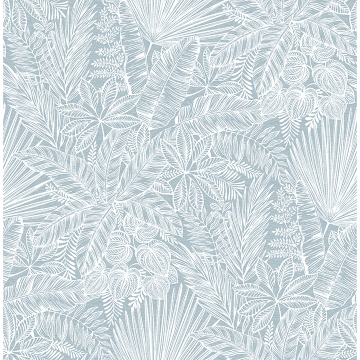 Picture of Vita Blue Botanical Wallpaper