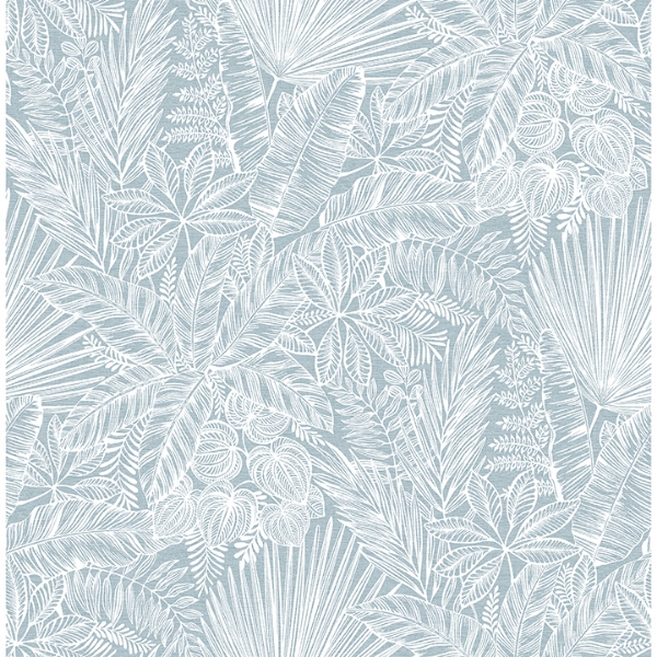 Picture of Vita Blue Botanical Wallpaper