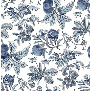 Picture of Cecilia Blue Fruit Wallpaper