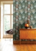 Picture of Harper Green Floral Vase Wallpaper