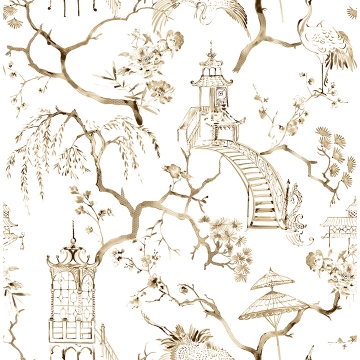 Picture of Serena Coffee Chinoiserie Wallpaper