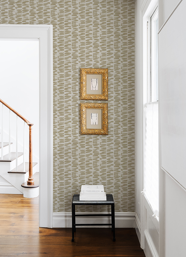 4120-26842 - Myrtle Gold Abstract Stripe Wallpaper - by A-Street Prints