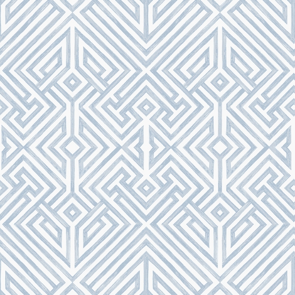 Picture of Lyon Blue Geometric Key Wallpaper