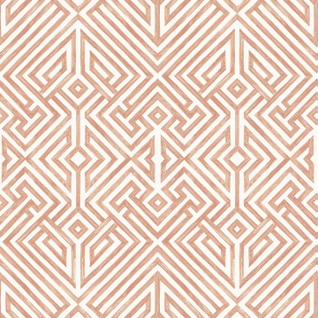Picture of Lyon Coral Geometric Key Wallpaper
