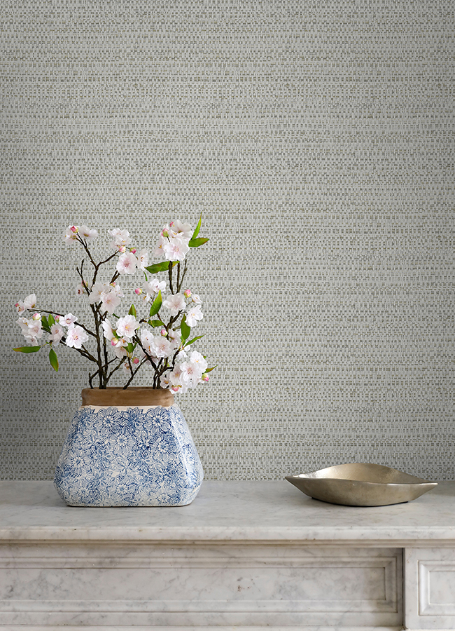 407170058 Balantine Grey Weave Wallpaper by Chesapeake